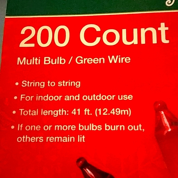 Multi Colored Merry Brite Mini indoor/outdoor (2) 200 Count lights - Picture 4 of 5
